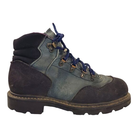 RED WING SHOES Boots Mens Size 6 Blue Black Canvas Combat ANSI Z41 PT91 Workwear main image 8